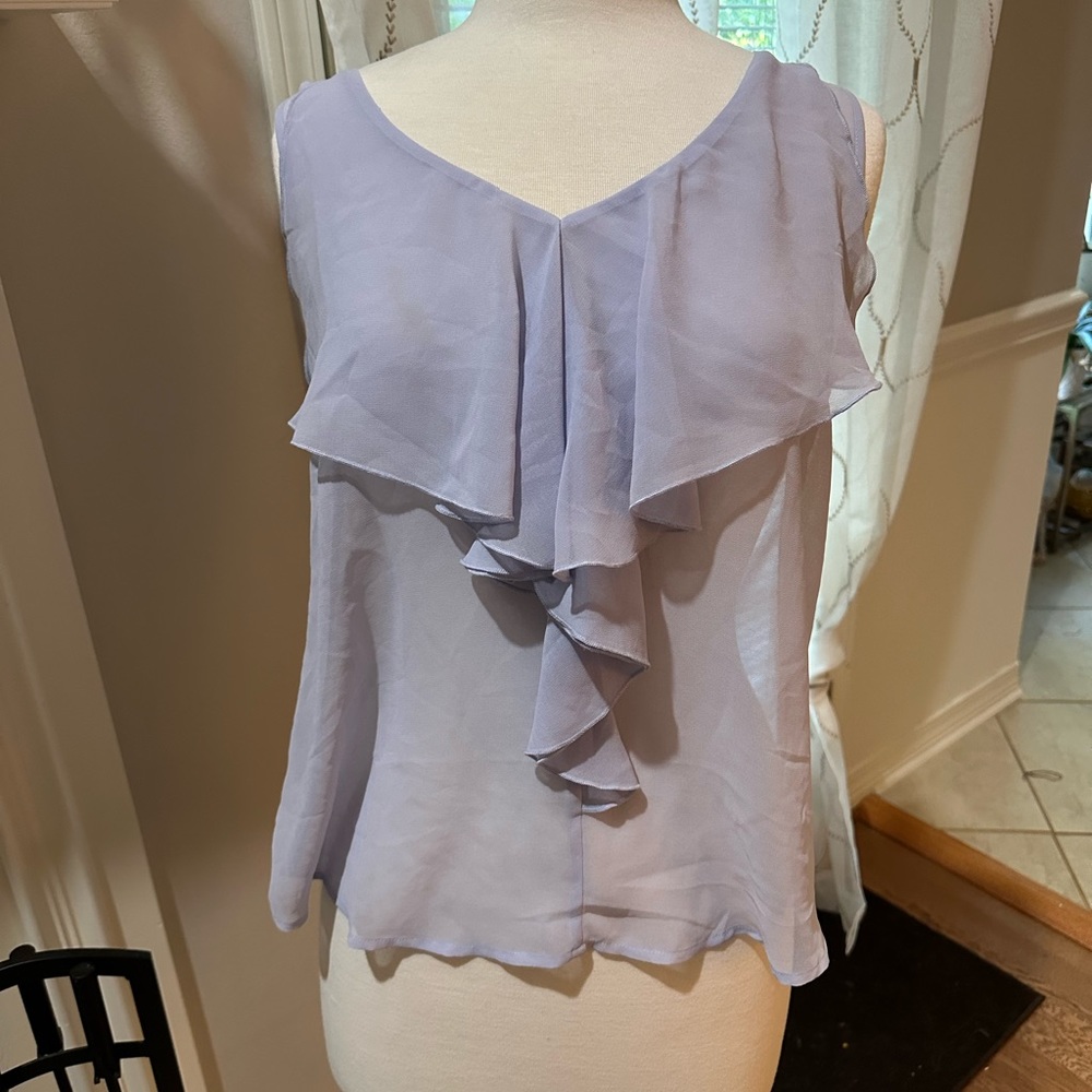 Lavender Tank top with Ruffles